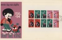 Nederland 1967 Groot formaat FDC Kinderzegel Blok