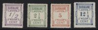 Frankeerzegels Ned.Suriname Nvph nr. 65-68 type I ongebruikt