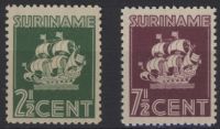 Frankeerzegels Ned.Suriname NVPH nrs. 195-196 postfris