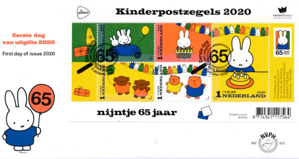 Luxe fdc Nederland Nvph nr. E813 blanco en met open klep