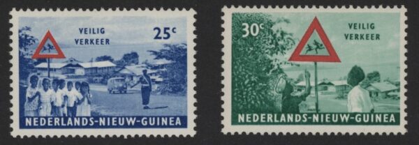 Frankeerzegels Nederlands Nieuw Guinea NVPH nrs. 73-74 postfris