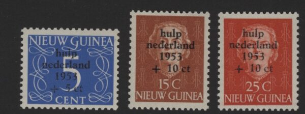 Frankeerzegels Nederlands Nieuw Guinea NVPH nrs. 22-24 postfris