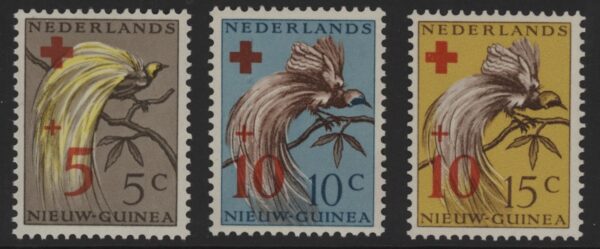 Frankeerzegels Nederlands Nieuw Guinea NVPH nrs. 38-40 postfris